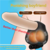 sm man wearing balls testicles vibration massage masturbator airplane cup penis trainer lock sperm ring sex toys