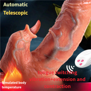 [Automatic peristalsis] tongue retractable heating simulation phallus