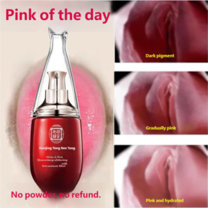Feminine intimate whitening care for pinkening dark areas, labia, private parts, nipples; gentle redness and firming care liquid