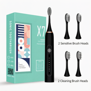 X-7 SONIC Professional Electric Toothbrush - 6 Cleaning Modes, USB Rechargeable, IPX7 Waterproof