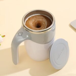 Multi functional magnetic stirring cup the elegant white cup stirring