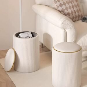 Round Storage Ottoman Main Pic