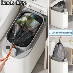 Rechargeable Touchless Sensor Smart Trash Can without getting your hands dirty