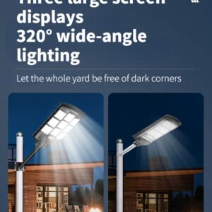 Solar Street Light with Motion Sensor Three large screen displays