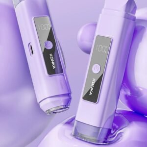 Konka Dual-Head Electric Body Groomer for Women & Men – Rechargeable Private Hair Trimmer with Digital Display, IPX6 Waterproof, Arc Blade for Bikini Line, Armpit & Legs