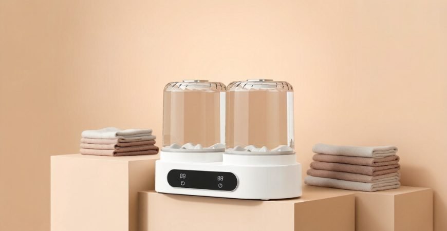 Dual-Cup Washing Machine: Wash Underwear and Socks Separately for Better Hygiene