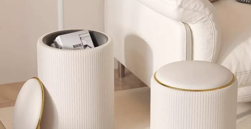 Round Storage Ottoman Main Pic